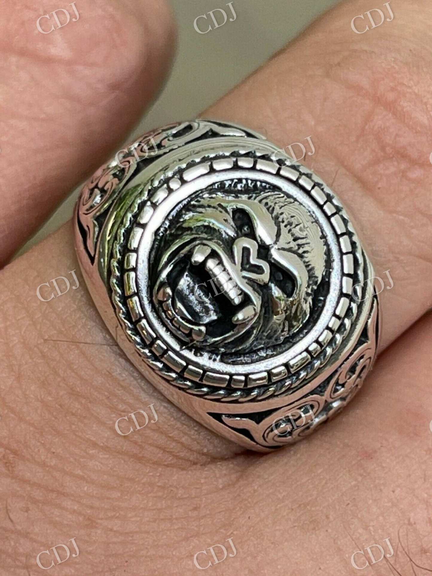 Sterling Silver Gorilla Monkey Ring customdiamjewel