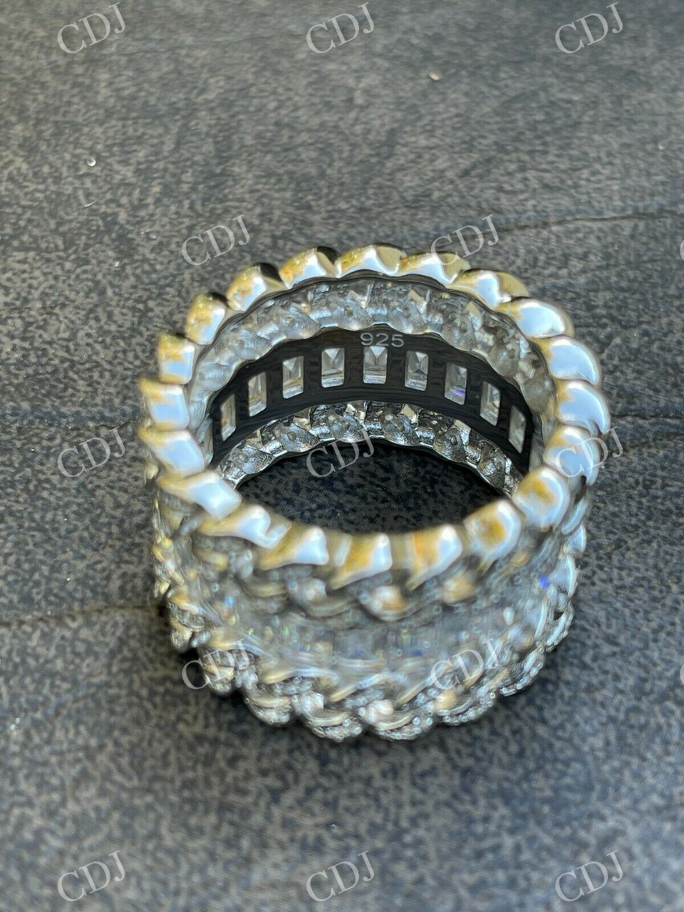 Baguette Diamond Hip Hop Band customdiamjewel