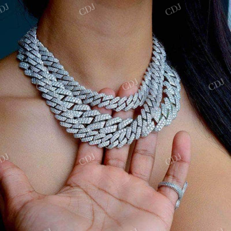 Iced Out Diamond Hip Hop Rapper Men Cuban Chain customdiamjewel