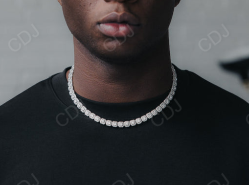 Micro Pave Diamond Hip Hop Tennis Chain Necklace customdiamjewel