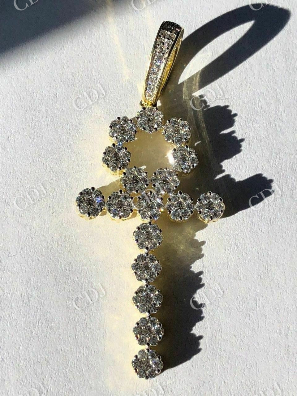 Diamond Ankh Cross Tennis Pendant customdiamjewel