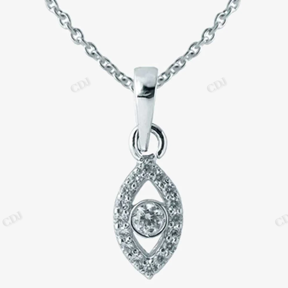 Sterling Silver Eye Moissanite Pendant hip hop jewelry CustomDiamJewel