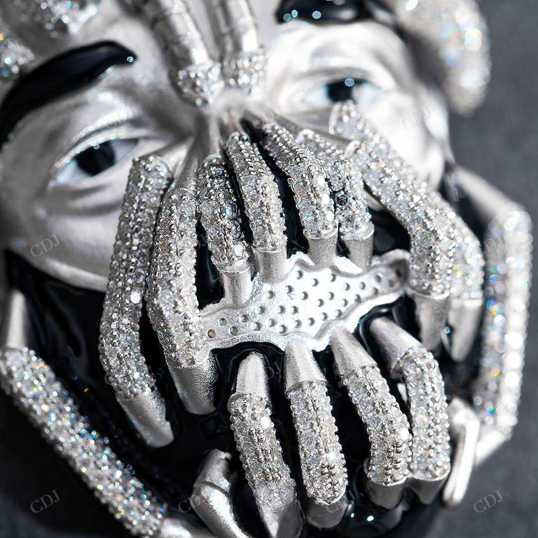 Fully Iced Out Diamond Hip Hop Face Pendant hip hop jewelry customdiamjewel