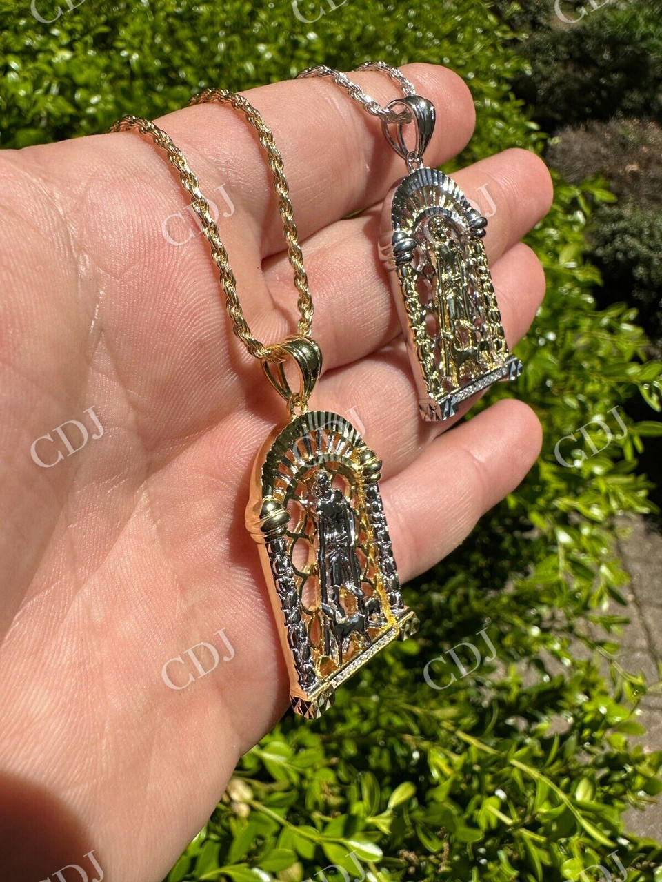 Moissanite St Lazarus Saint Iced Pendant customdiamjewel