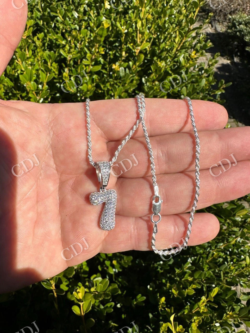 Bubble Lucky Number Diamond Pendant customdiamjewel