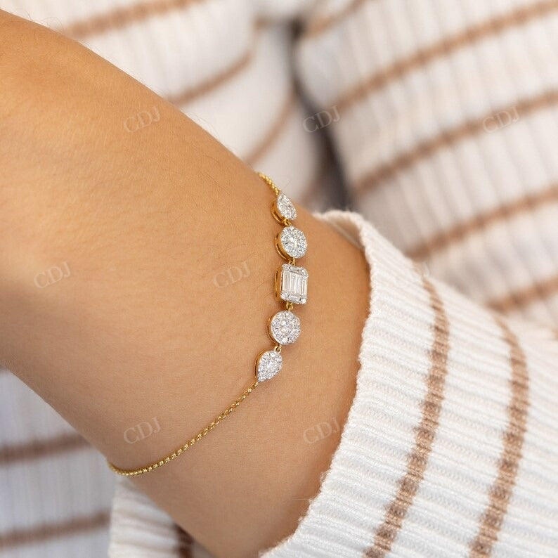 0.97CTW Lab Grown Diamond Adjustable Bracelet  customdiamjewel   