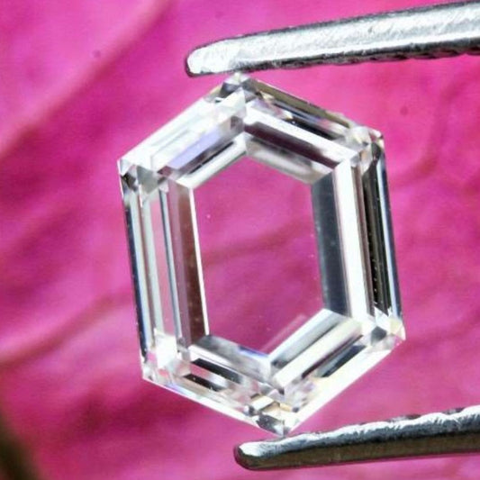 Hexagon Cut Lab Grown Diamond  customdiamjewel   
