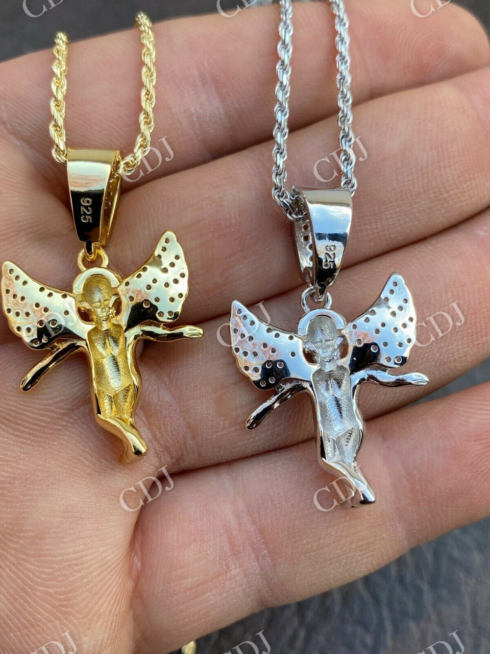 Micro Angel Hip Hop Iced Diamond Pendant customdiamjewel