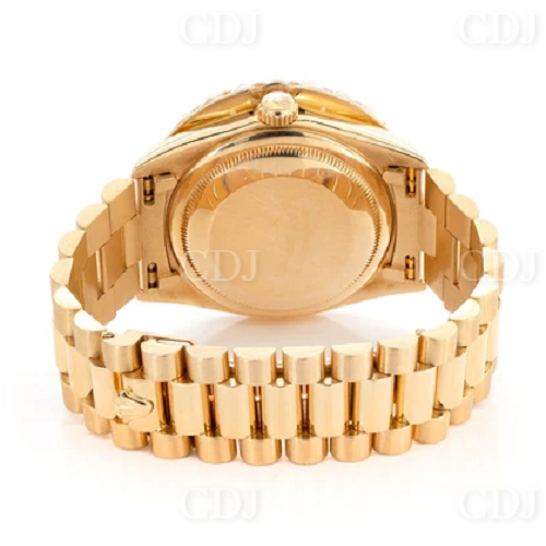 Hip Hop Iced Out Moissanite Studded Blue Dial Watch customdiamjewel
