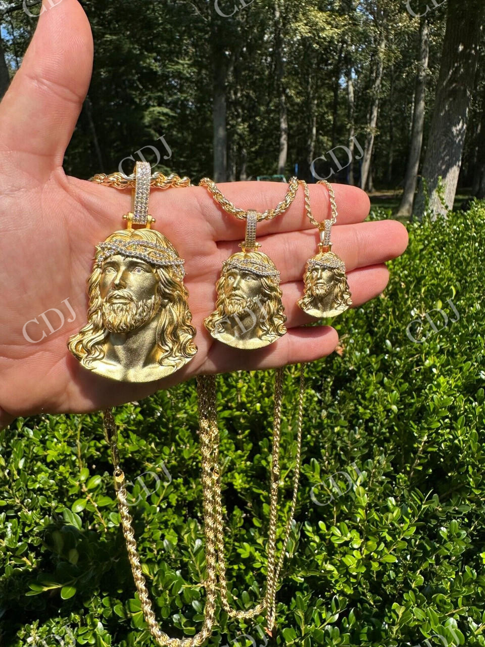 Moissanite Jesus Piece Iced Pendant customdiamjewel