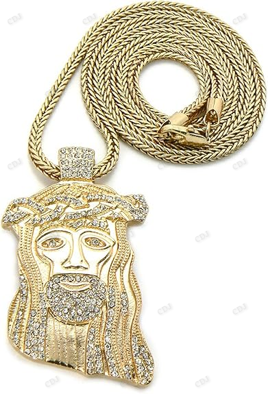 Hip Hop Sterling Silver Moissanite Jesus Pendant hip hop jewelry CustomDiamJewel