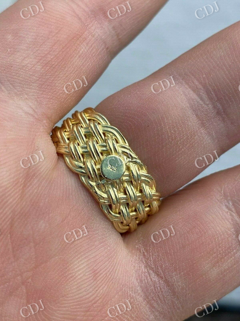Mens Braided Weave Ring customdiamjewel