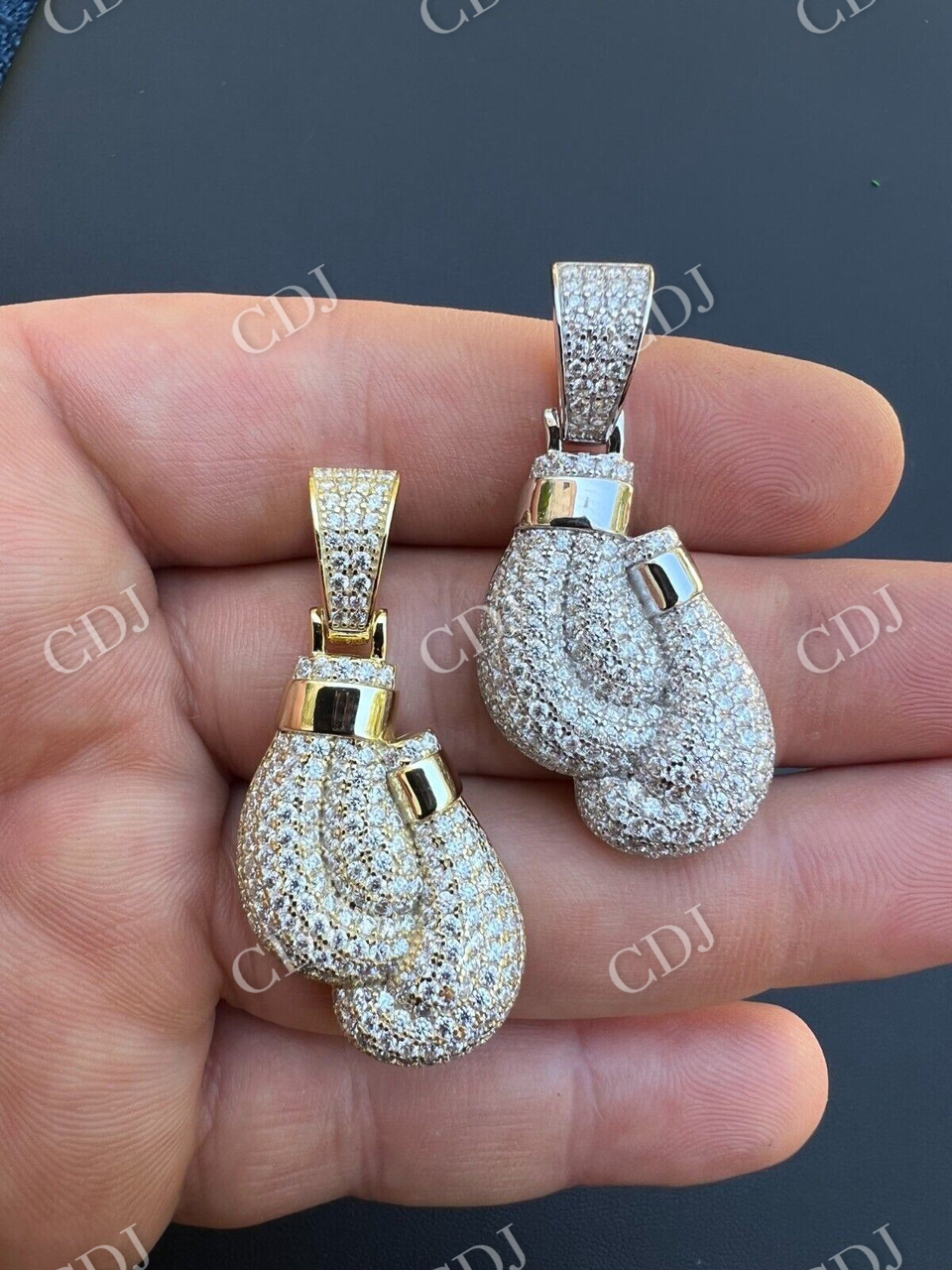 Hip Hop Moissanite Boxing Gloves Pendant customdiamjewel