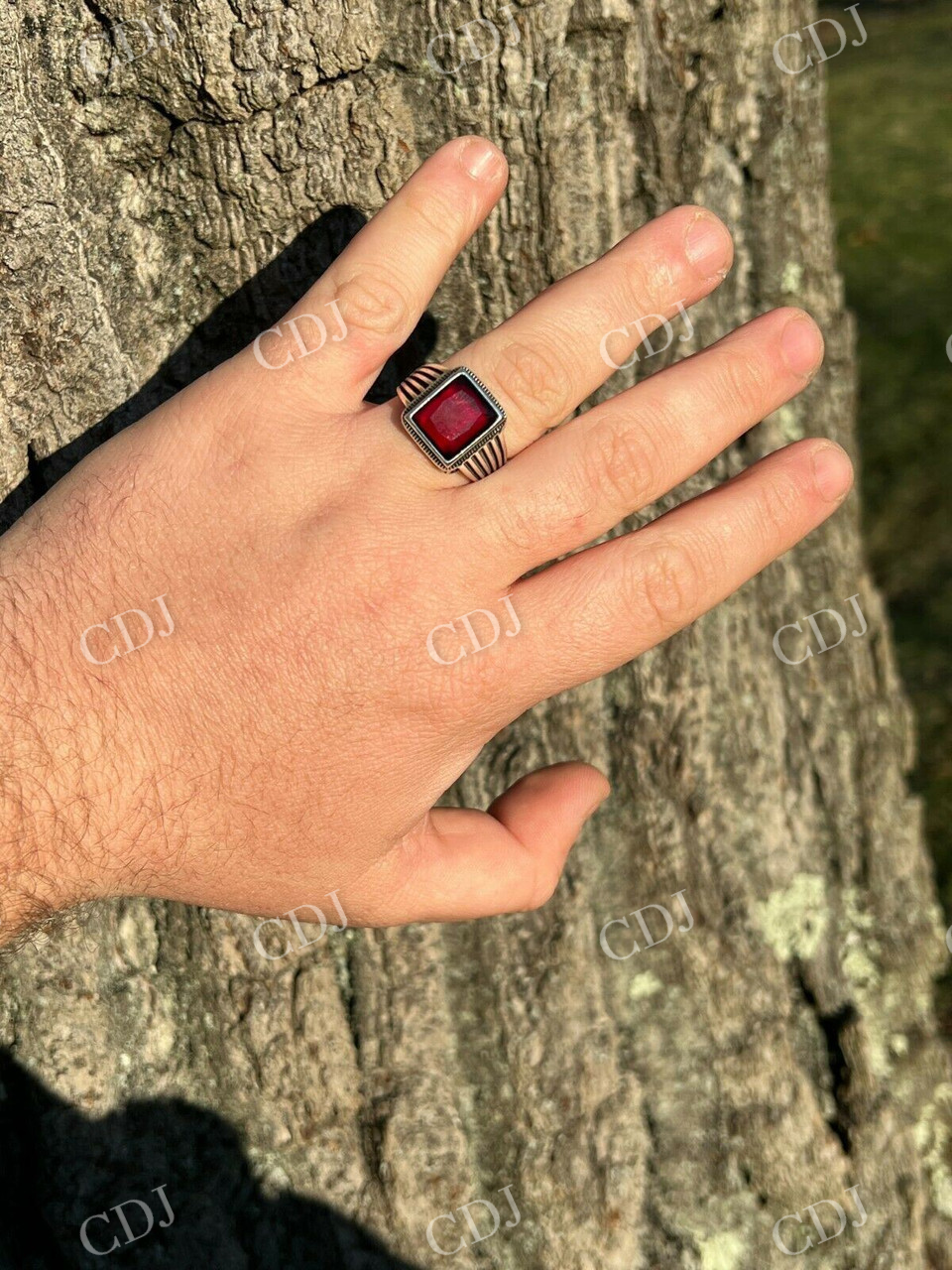 Ruby Red Stone Ring customdiamjewel