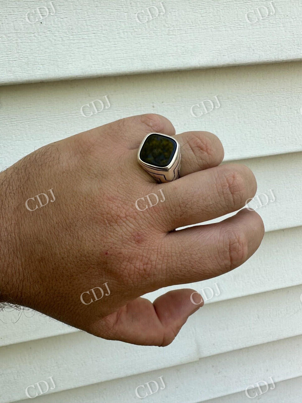 Black Onyx Mens Signet Ring customdiamjewel