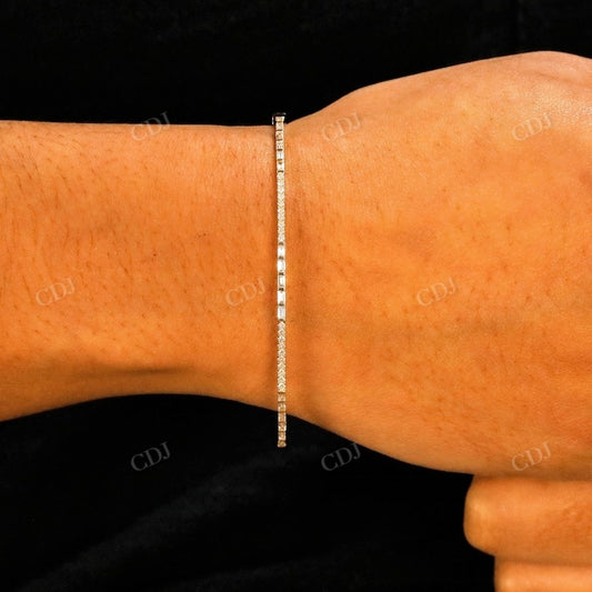 0.58CTW Lab Grown Diamond Bangle Bracelet  customdiamjewel   
