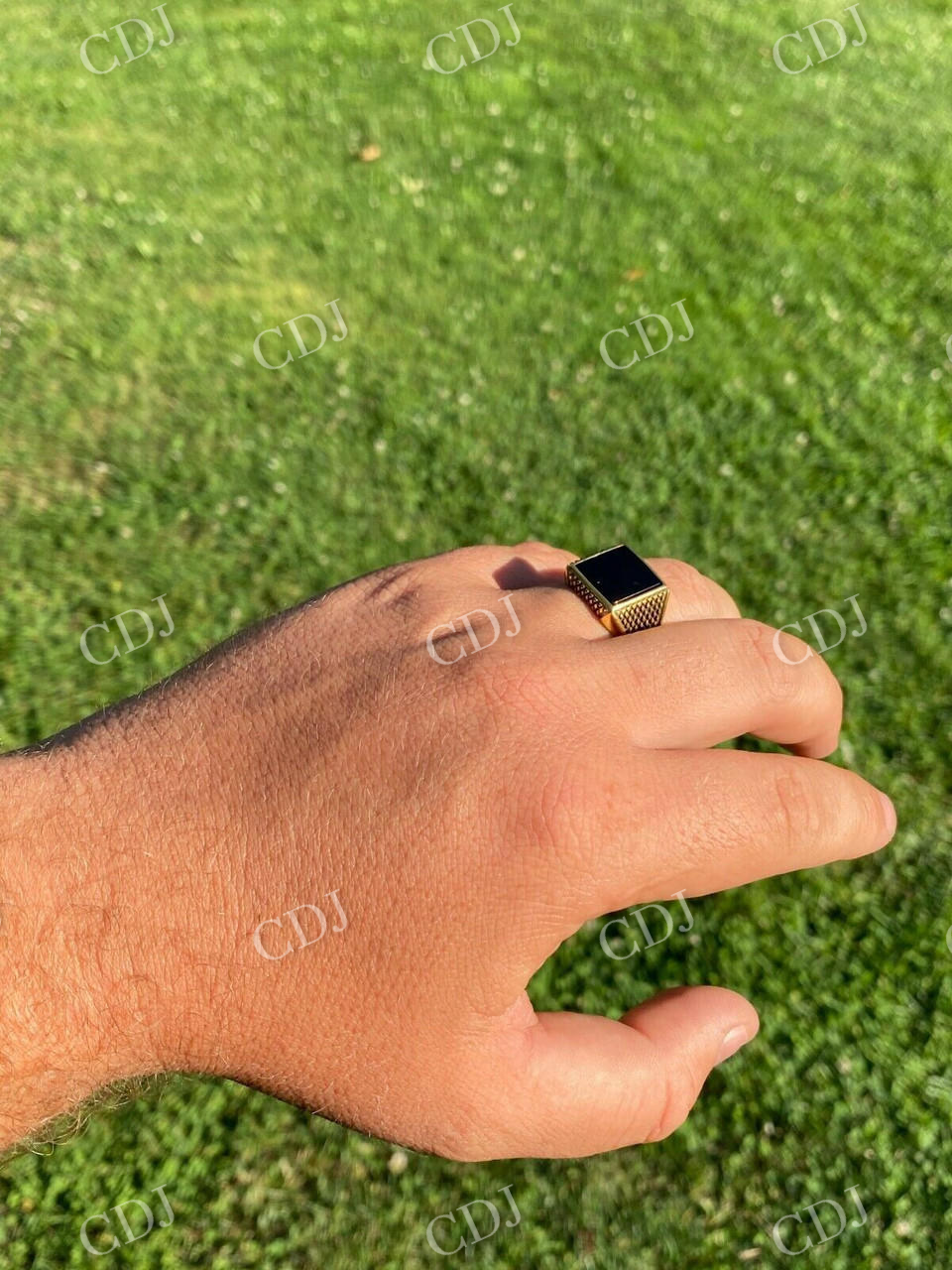 Sterling Silver Black Onyx Pinky Ring customdiamjewel