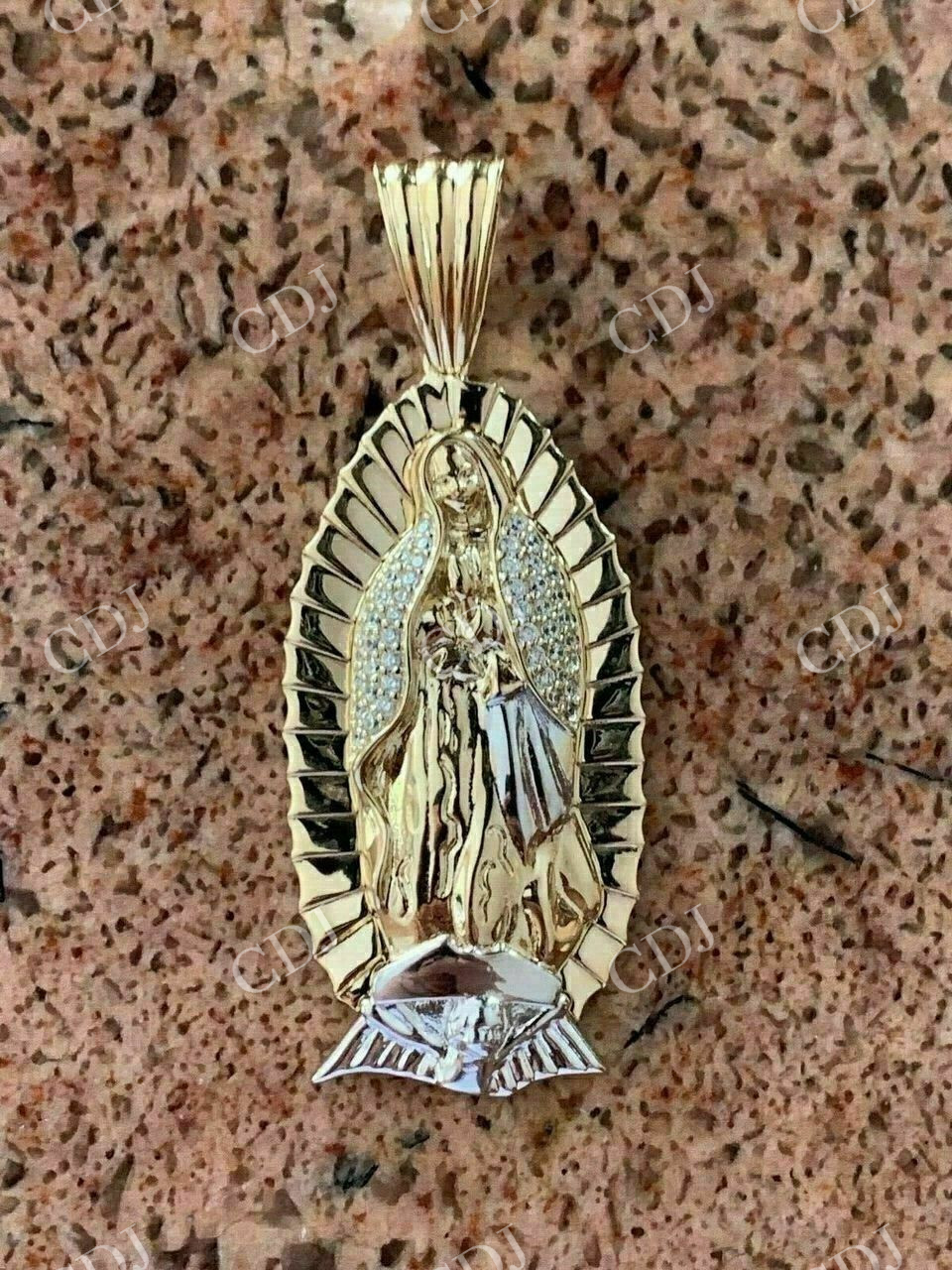 Virgin Mary Guadalupe Moissanite Pendant customdiamjewel