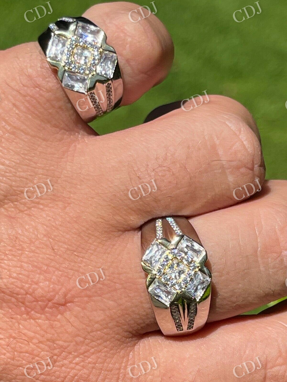 Men's Iced Out Hip Hop Diamond Ring customdiamjewel