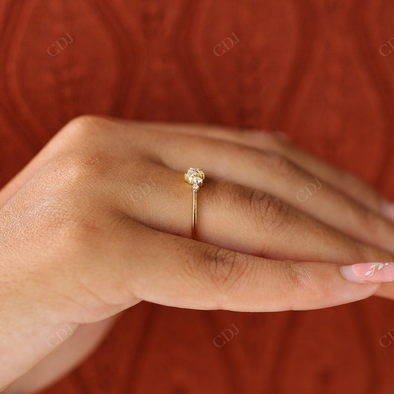 0.25CTW Cluster Round Cut Lab Grown Diamond Wedding Band customdiamjewel