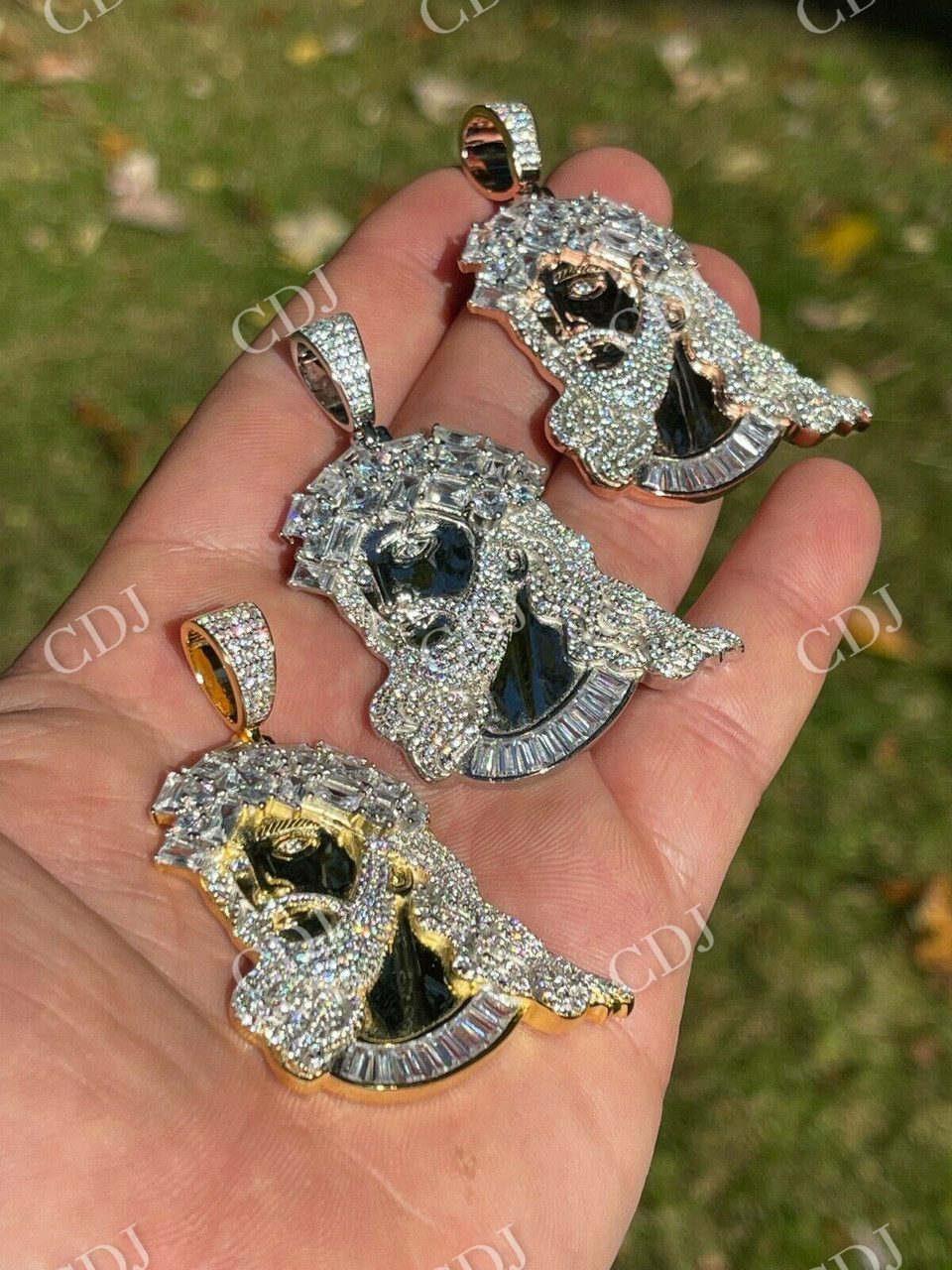 Jesus Piece Iced Hip Hop Diamond Pendant customdiamjewel