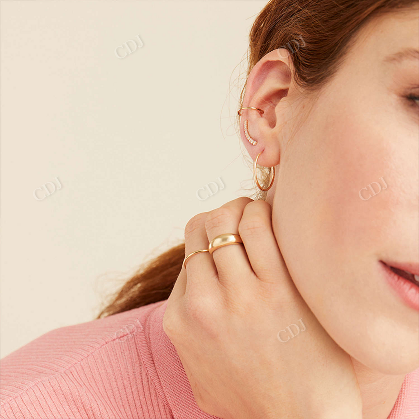 14k Gold Pave Diamond Ear Climbers customdiamjewel