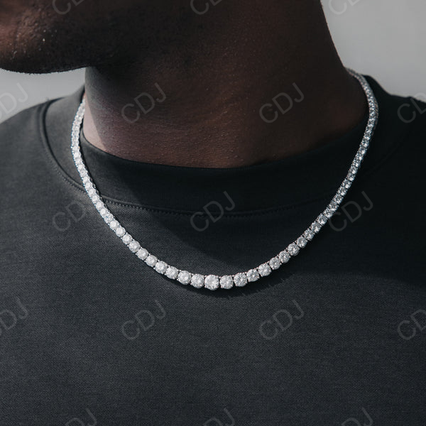 Hip Hop Round Diamond Tennis Chain For Unisex customdiamjewel
