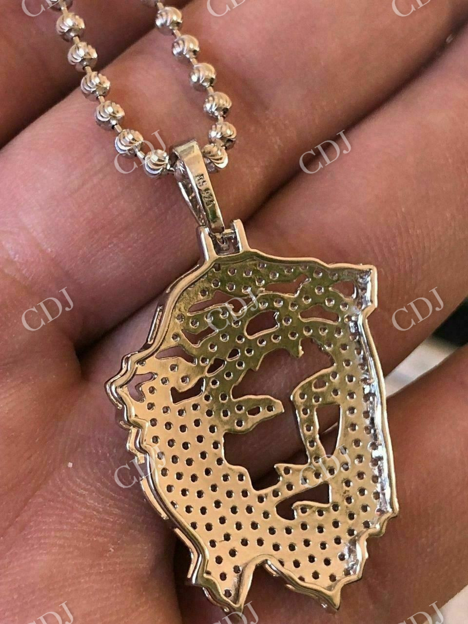 Unique Jesus Piece Diamond Pendant customdiamjewel