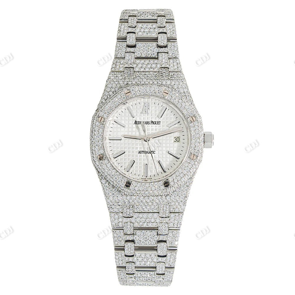 AP Fully Iced Out Moissanite Diamond Watch customdiamjewel
