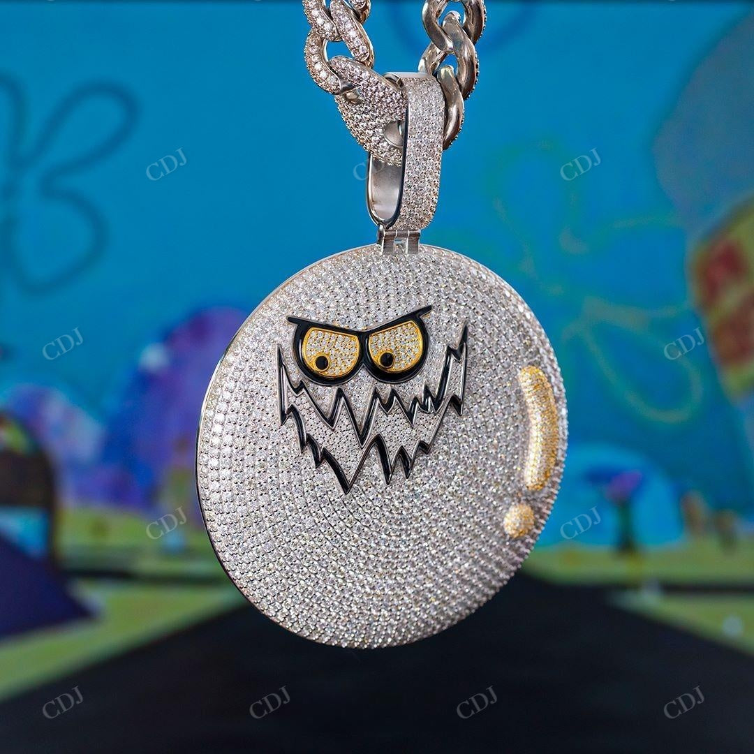 Custom Iced Out Diamond Two Tone Hip Hop Pendant hip hop jewelry customdiamjewel