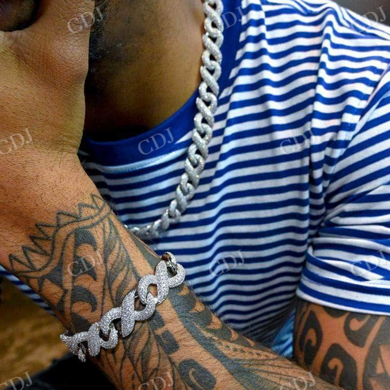 Infinity Design Iced Out Cuban Chain For Hip Hop Men customdiamjewel