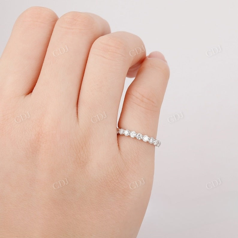 0.62CTW Lab Grown Diamond Half Eternity Wedding Band customdiamjewel