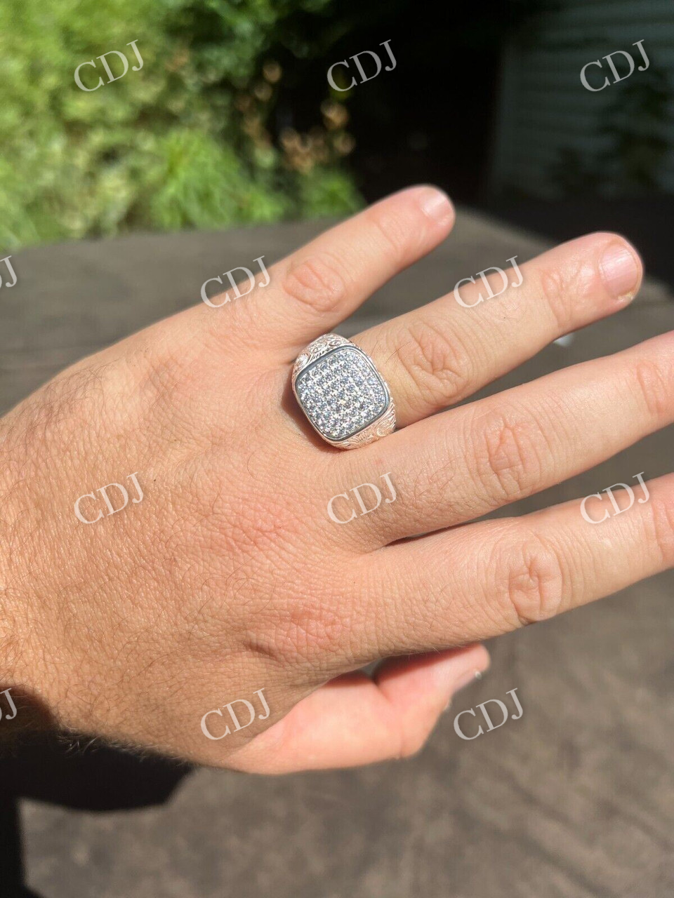 Iced Out Round Diamond Hip Hop Ring customdiamjewel