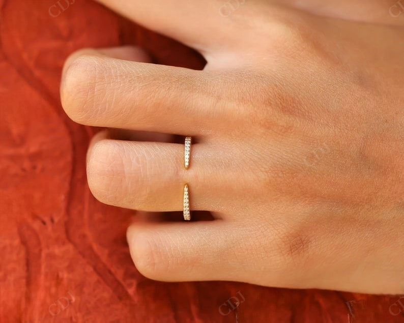 0.24CTW Round Cut CVD Diamond Open Wedding Band customdiamjewel