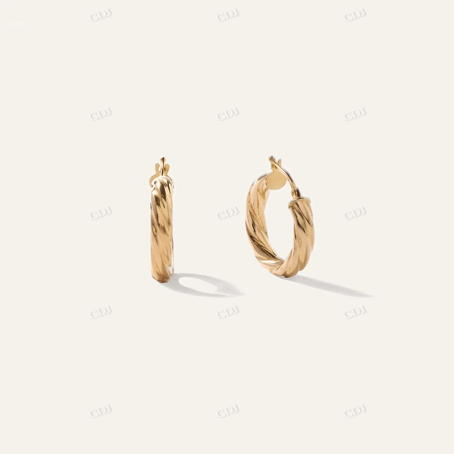 Hammered Nina Small Stylish Hoops customdiamjewel