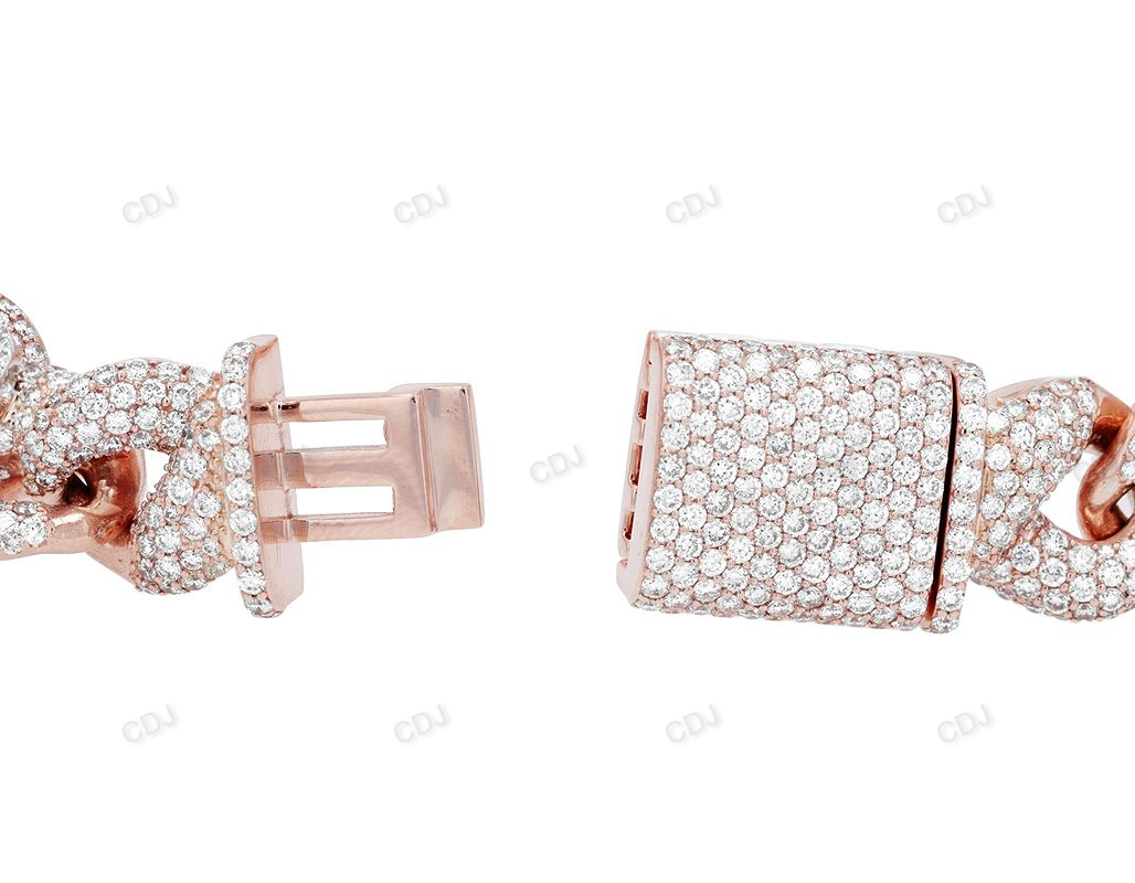 925 Silver Moissanite Iced Out Infinity Link Bracelet hip hop jewelry customdiamjewel