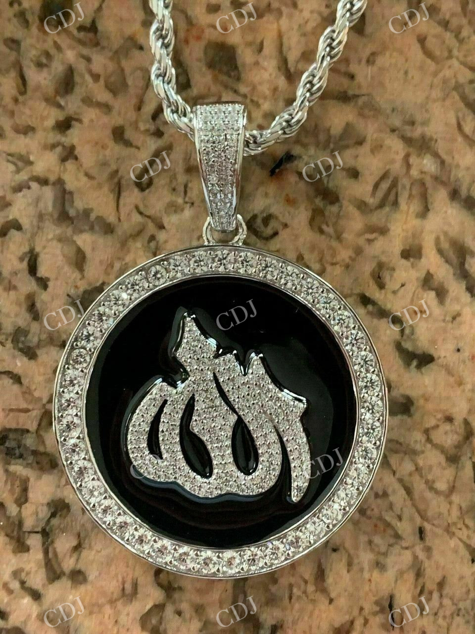 925 Silver Mens Islamic Pendant customdiamjewel