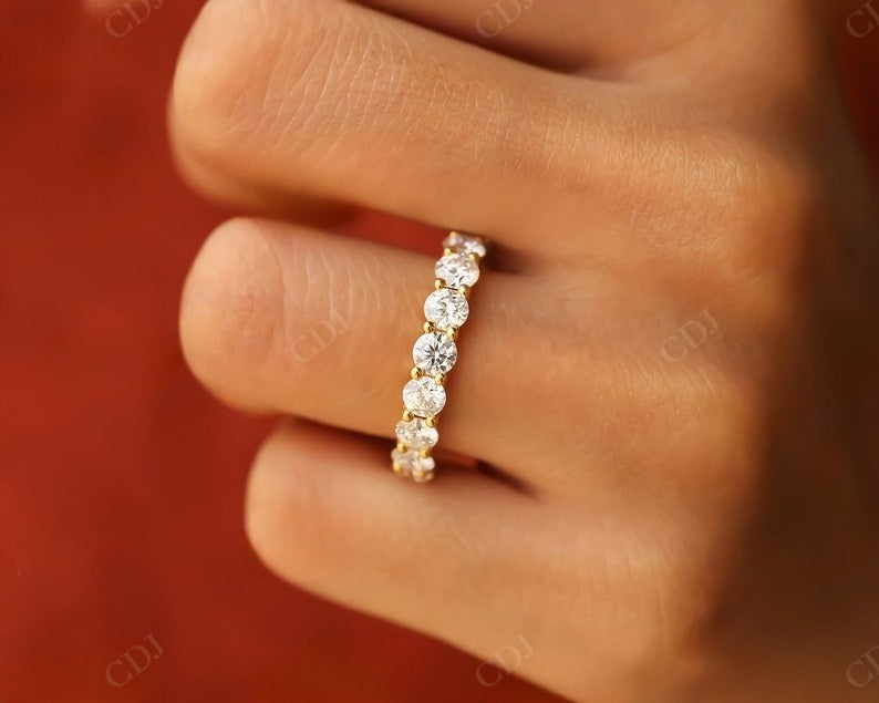 4.25CTW Round Cut Lab Grown Diamond Full Eternity Wedding Band customdiamjewel