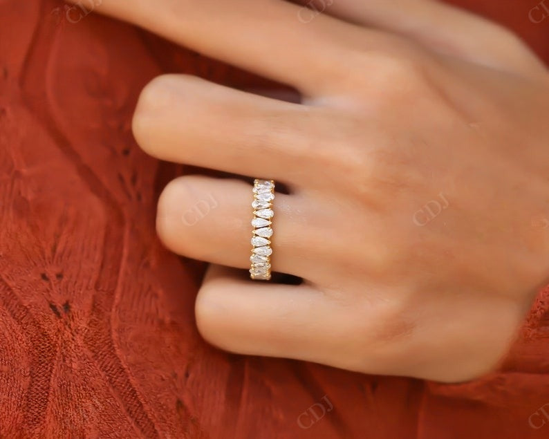 Alternative 6.40CTW Pear Lab Grown Diamond Full Eternity Wedding Band customdiamjewel
