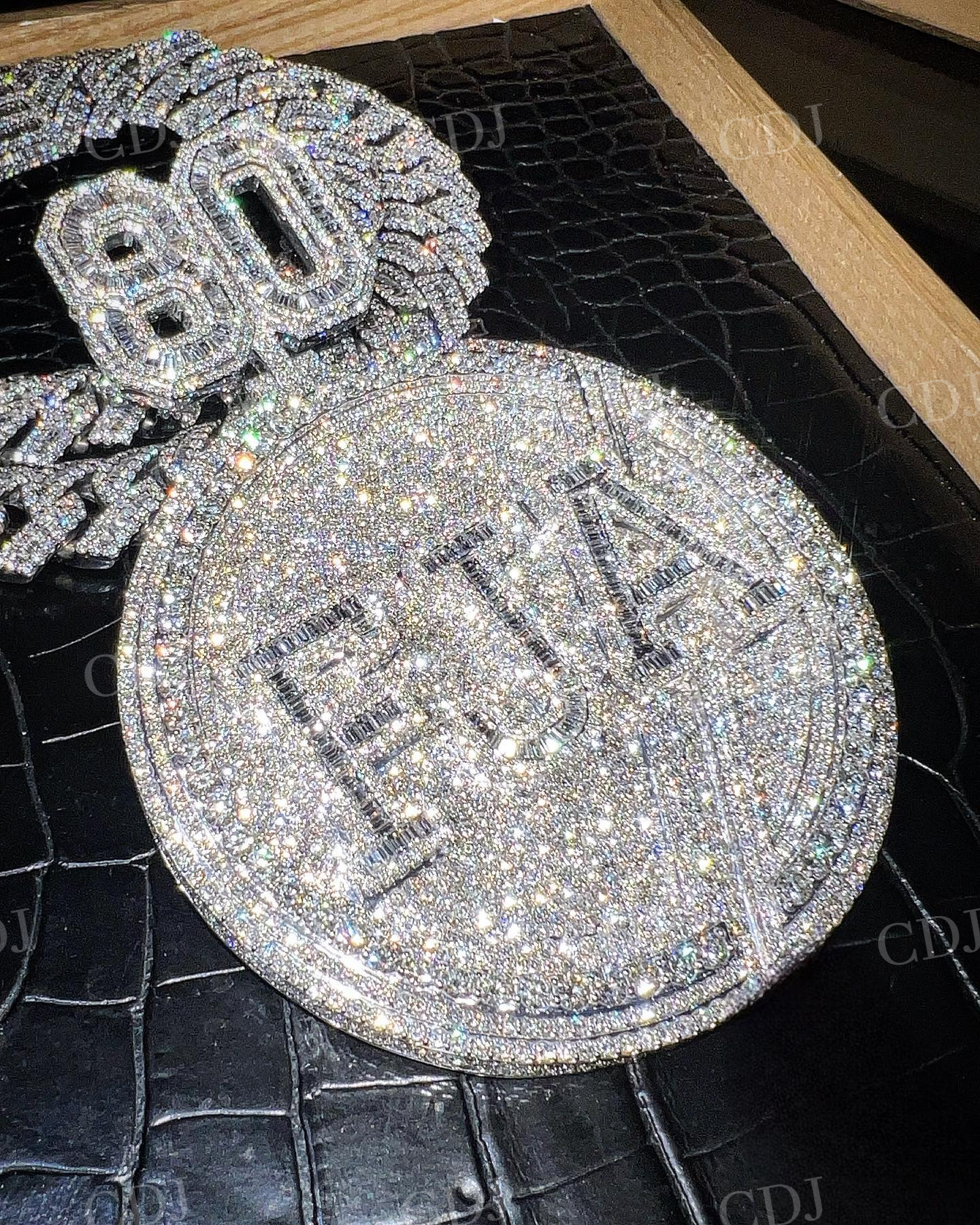Custom FJA letter Hip Hop Iced Out Diamond Jewelry hip hop jewelry customdiamjewel