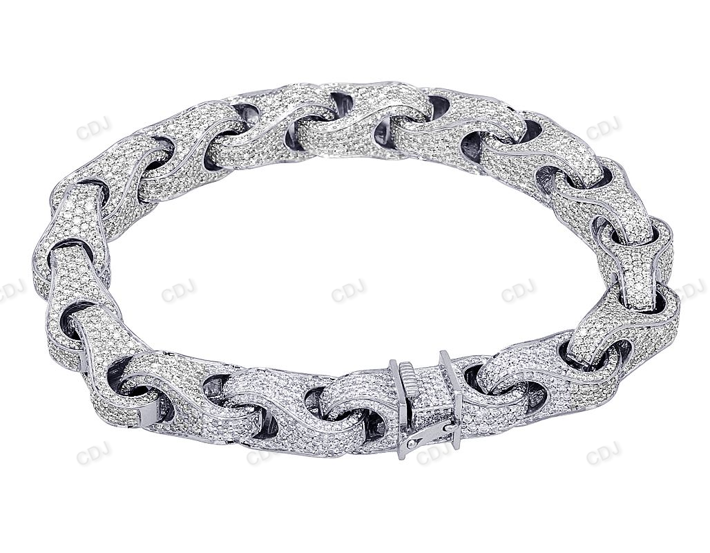 Hip Hop Style VVS Moissanite Chevron Link Bracelet hip hop jewelry customdiamjewel