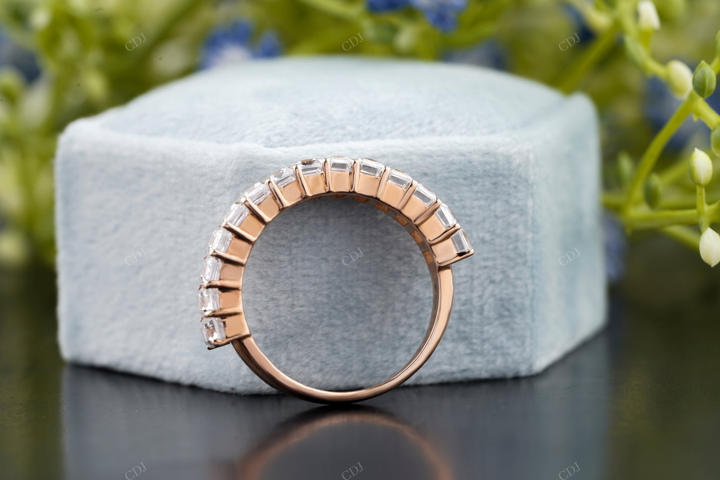 Emerald Lab-Grown Diamond Band Ring