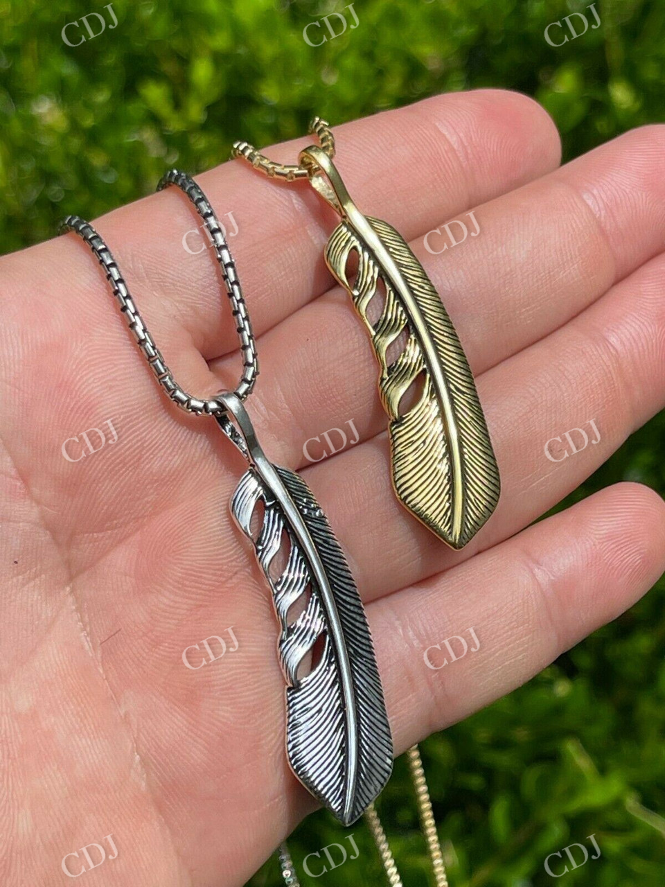 Eagle Feather Pendant Necklace customdiamjewel