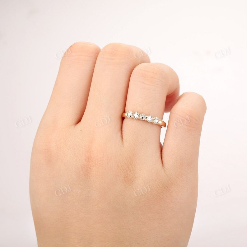 0.5CTW Round Rose Cut CVD Diamonds Wedding Band customdiamjewel