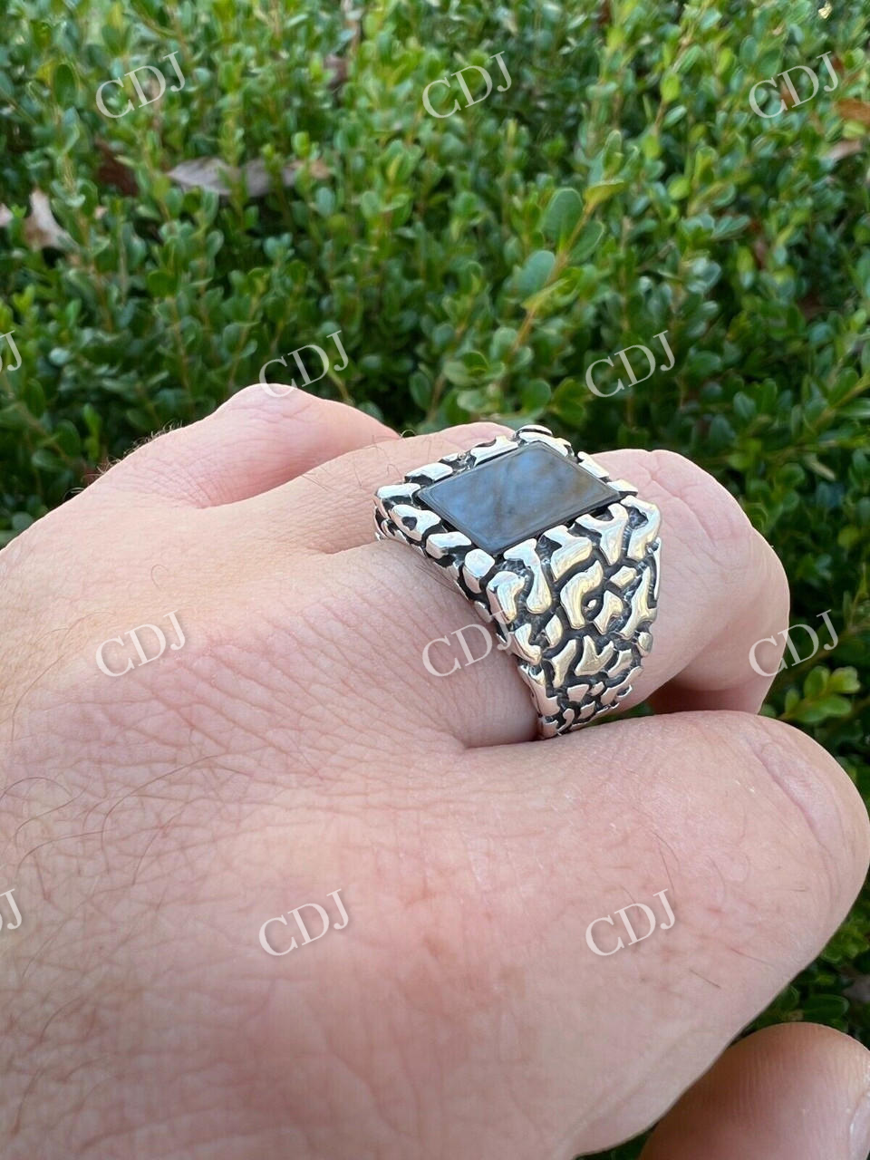 Black Onyx Hip Hop Men's Ring customdiamjewel