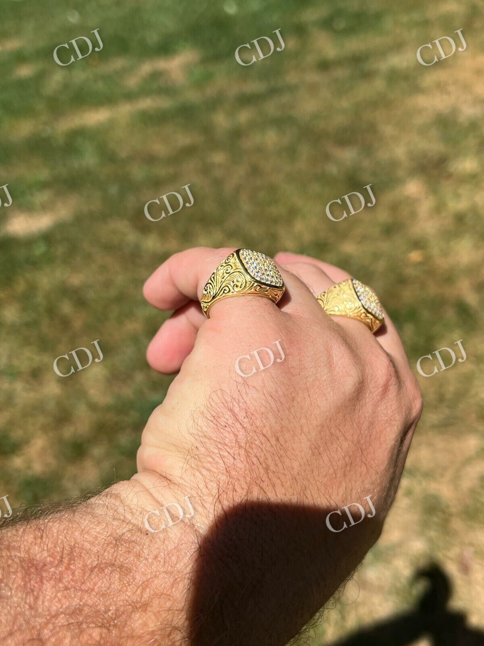 14K Solid Gold Custom Diamond Men's Ring customdiamjewel