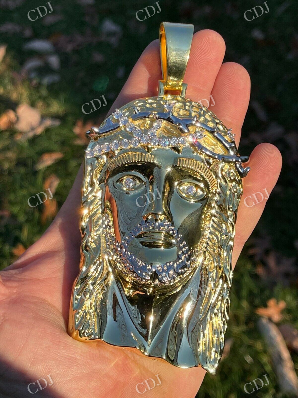 Two Tone Jesus Hip Hop Men's Pendant customdiamjewel