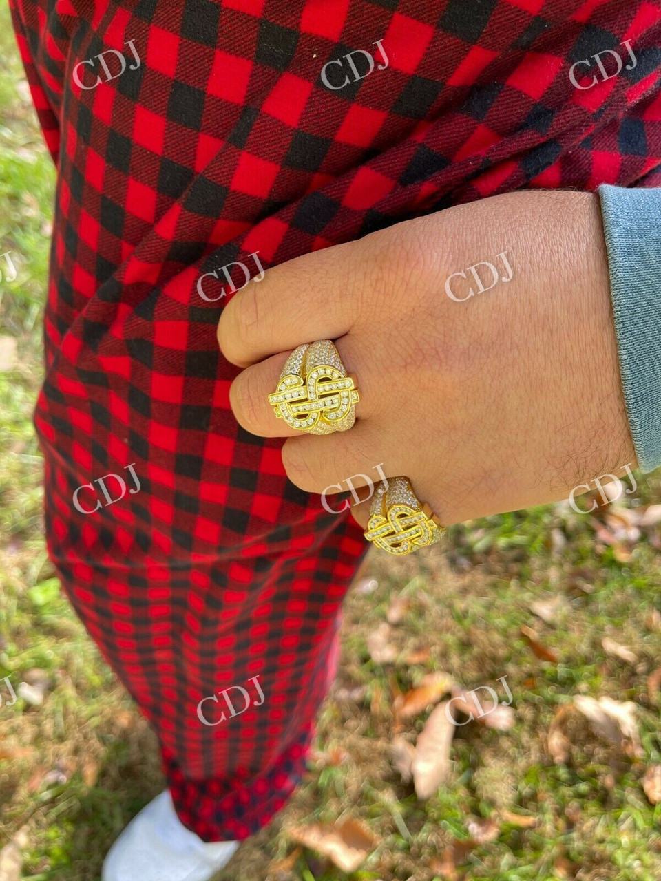 Hip Hop Dollar Sign Money Ring customdiamjewel