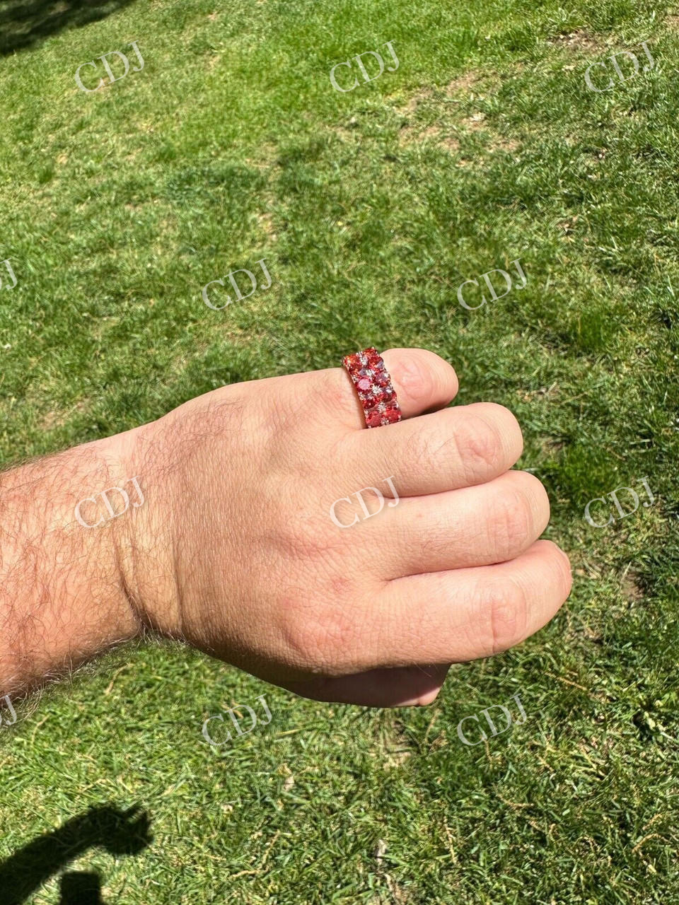 Red Diamond Hip Hop Tennis Band customdiamjewel