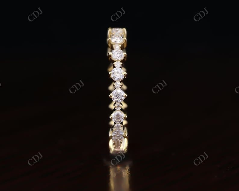 Full Eternity Round Diamond Wedding Band Women customdiamjewel